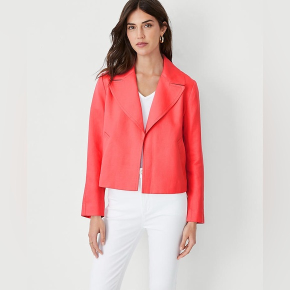 NWT Ann Taylor Twill Swing Jacket - Picture 1 of 6